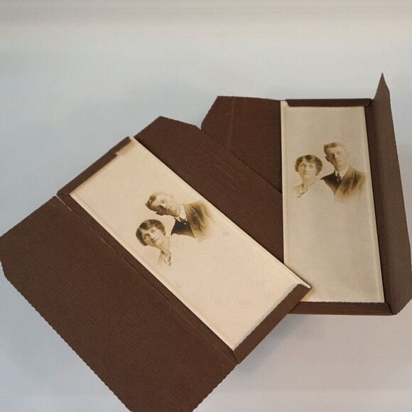 Man And Woman Antique Cabinet Card Photo Marchand Studio Chicago IL - Picture 1 of 6